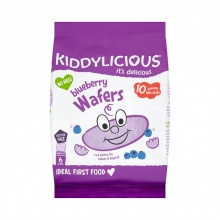 【英国直邮】 Kiddylicious 天然有机蓝莓营养米饼 40g 6月+